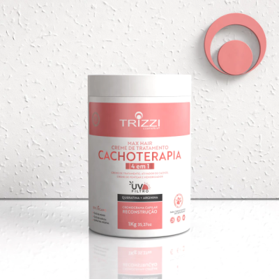 Creme Cachoterapia 4 em 1 Queratina + Arginina 1Kg Trizzi